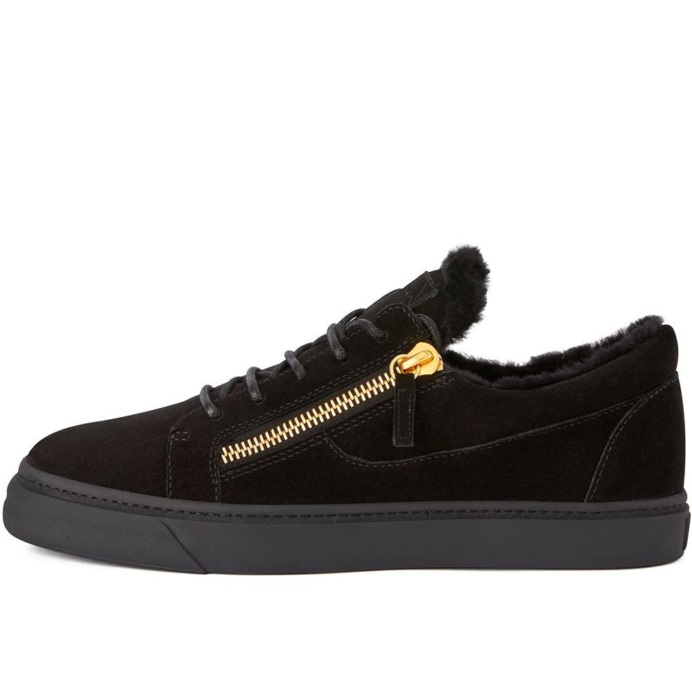 Giuseppe Zanotti Frankie shearling-trimmed sneakers