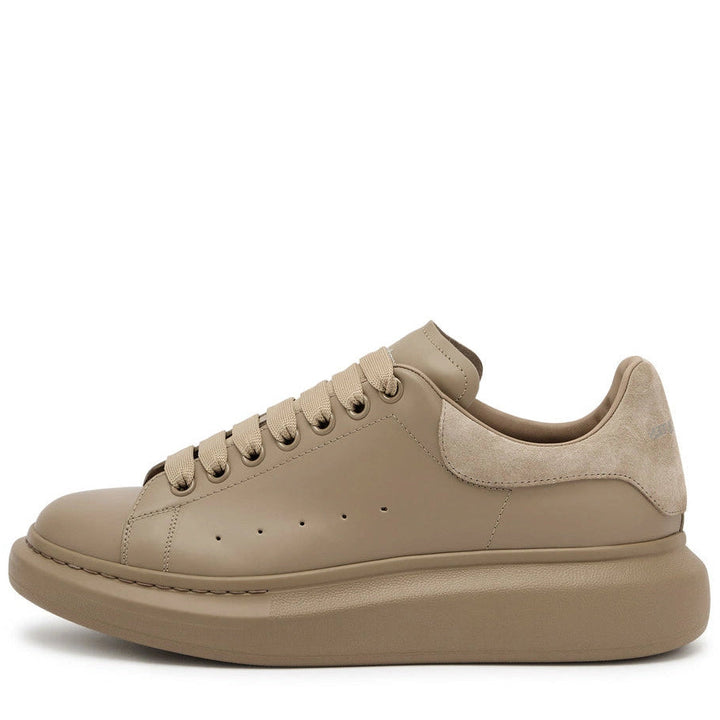 Alexander Mcqueen Oversized Panelled Leather Sneakers Beige