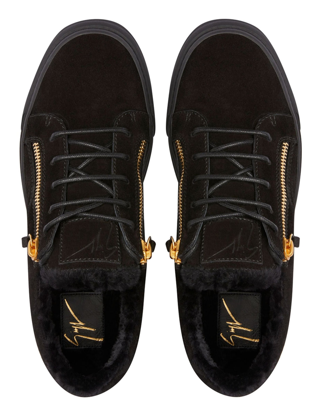 Giuseppe Zanotti Frankie shearling-trimmed sneakers