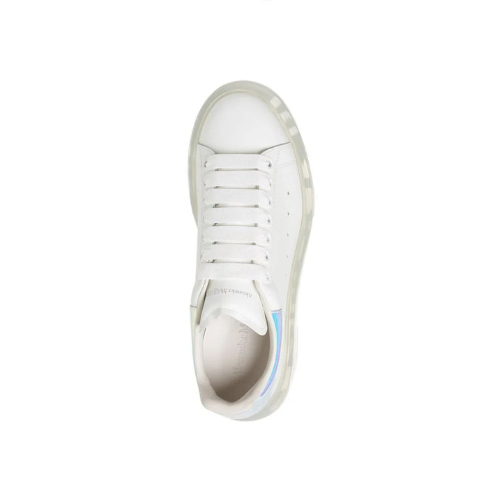 Alexander McQueen White Oversized Transparent Sole Sneakers