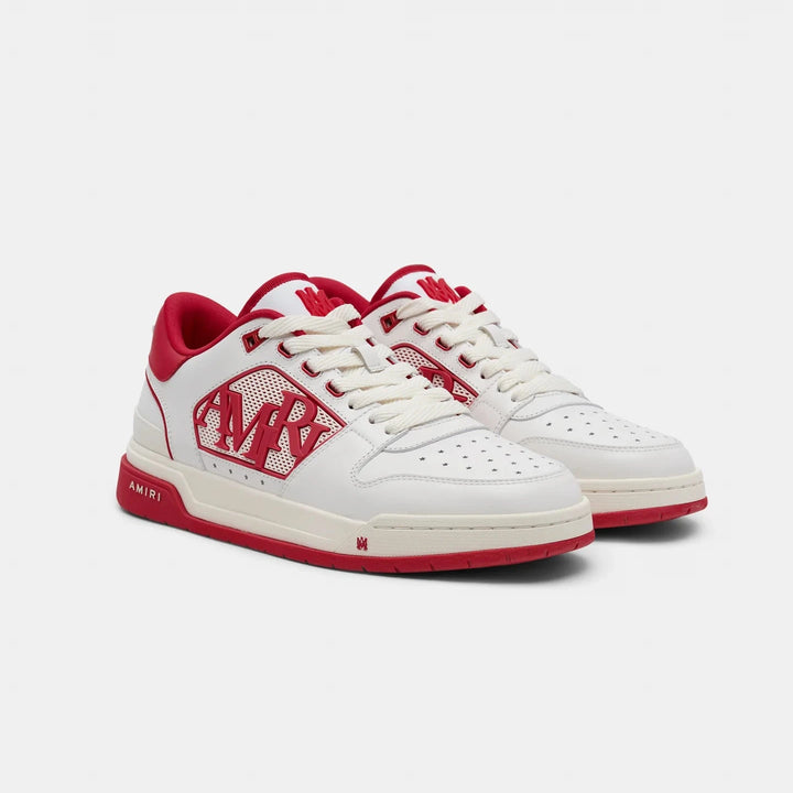 AMIRI CLASSIC LOW WHITE RED