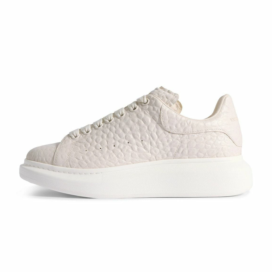 McQueen - Exaggerated-Sole Textured-Leather Sneakers - Neutrals