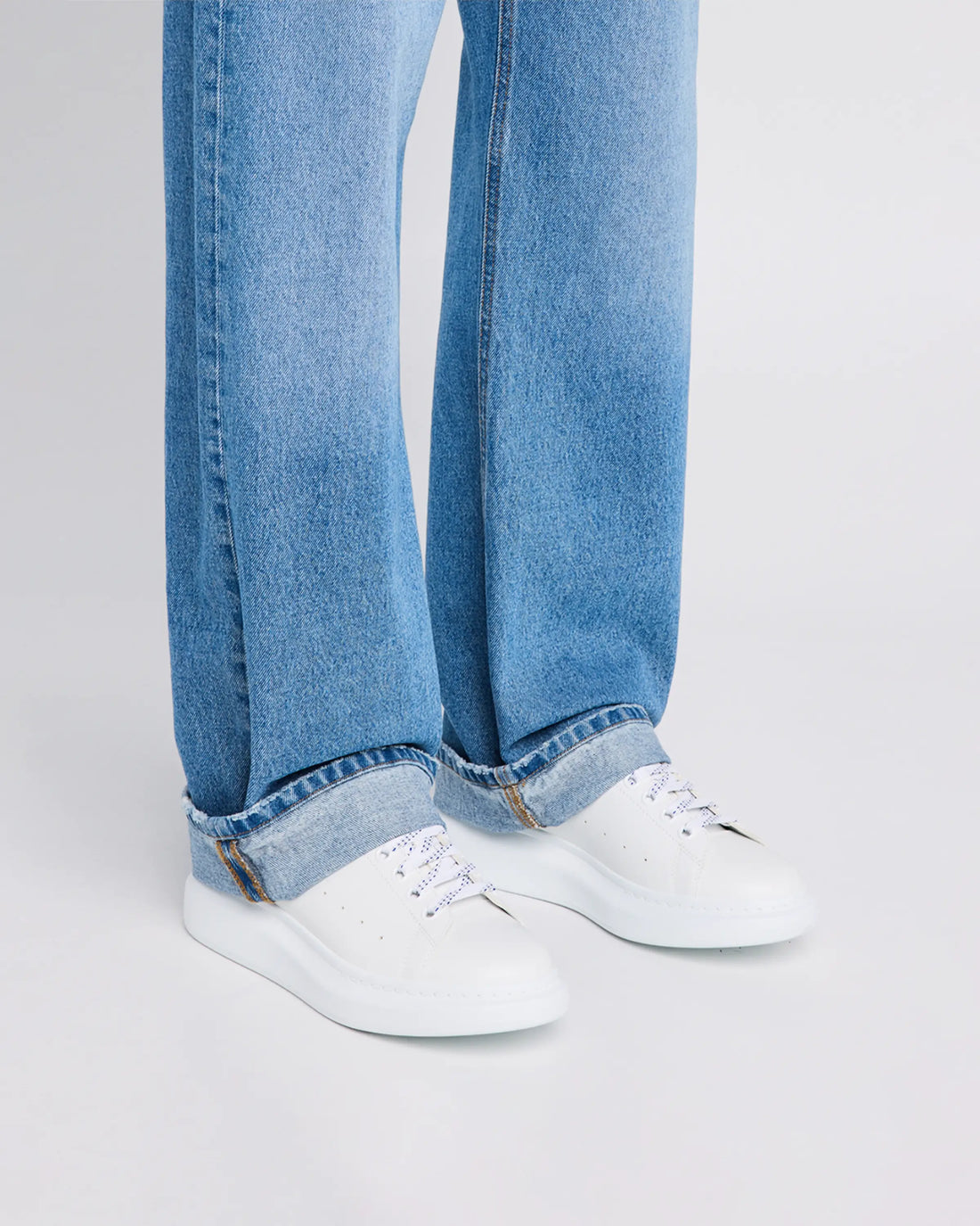 McQueen Men's Leather Oversized Sneakers