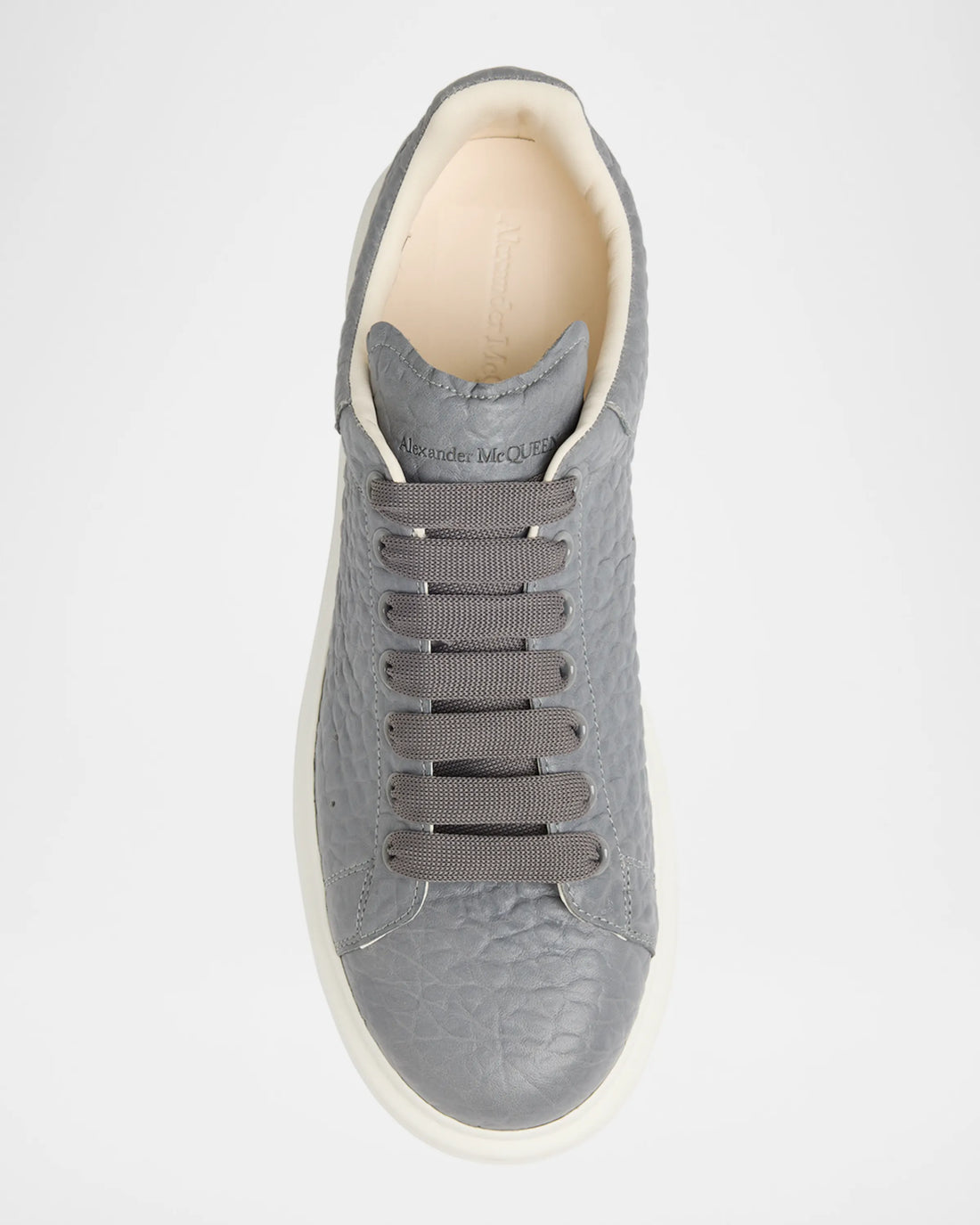 McQueen Men's Grainy Leather Oversized Sneakers
