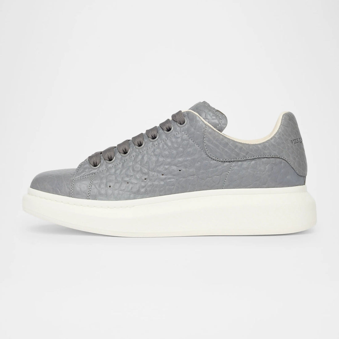 McQueen Men's Grainy Leather Oversized Sneakers