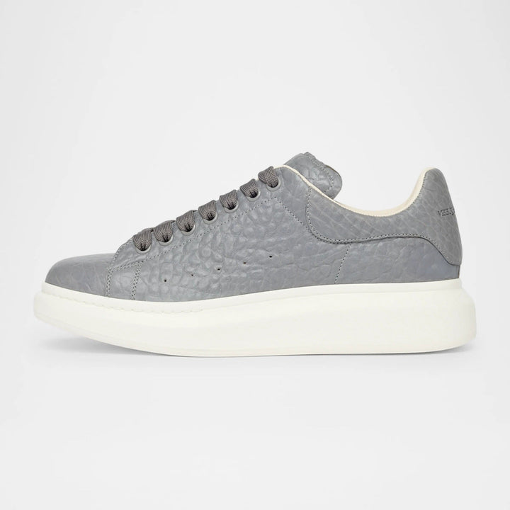 McQueen Men's Grainy Leather Oversized Sneakers