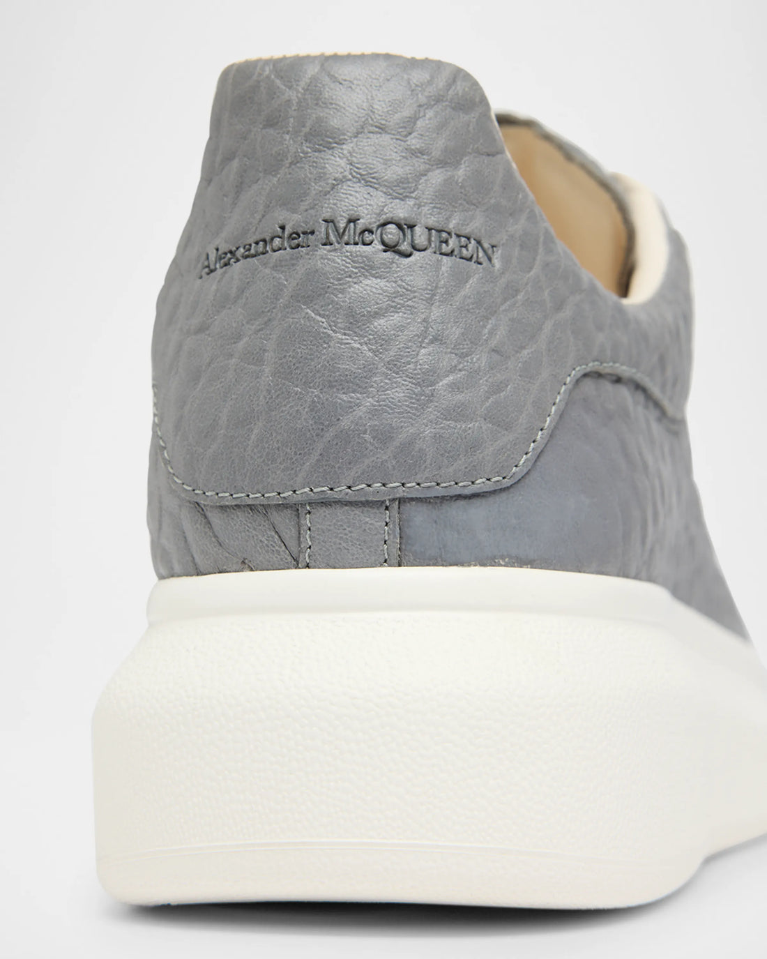 McQueen Men's Grainy Leather Oversized Sneakers
