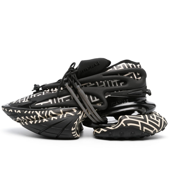 BALMAIN B-Bold monogram-print sneakers