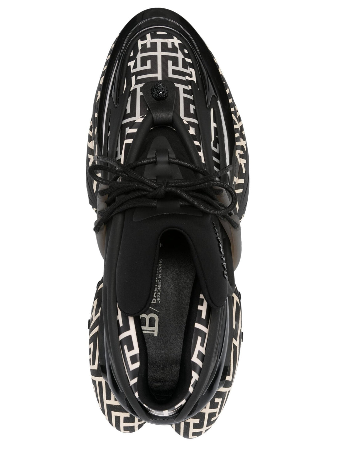 BALMAIN B-Bold monogram-print sneakers