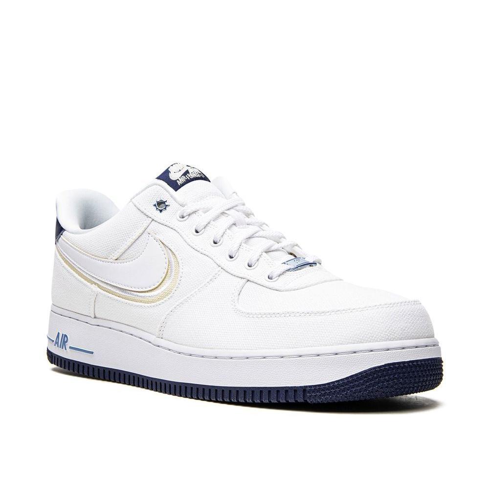 Nike Air Force 1 PRM "White/White Fossil/Blue Void" sneakers