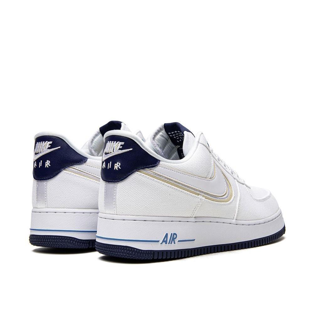 Nike Air Force 1 PRM "White/White Fossil/Blue Void" sneakers