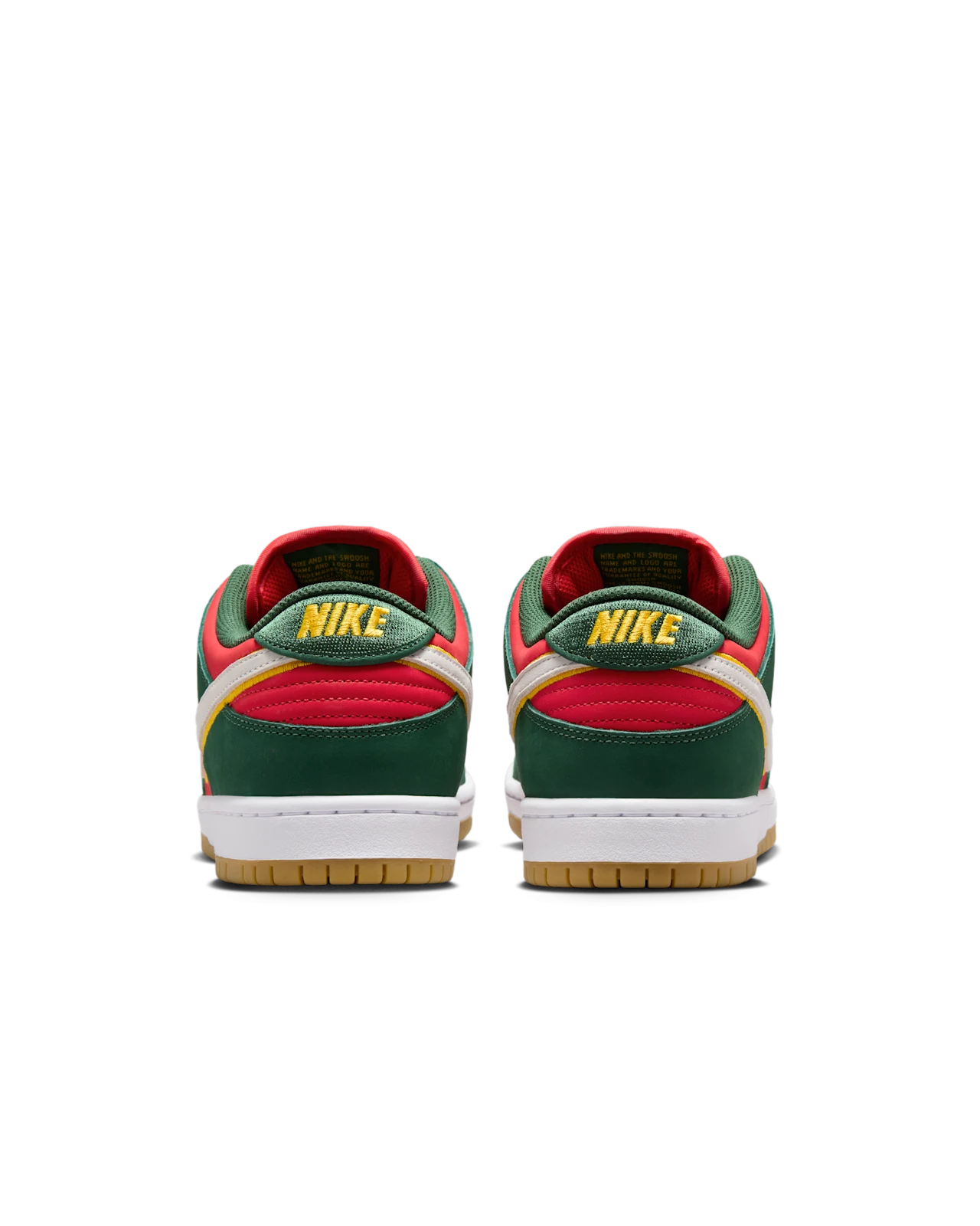 Nike SB Dunk Low. Fir and Fire Red