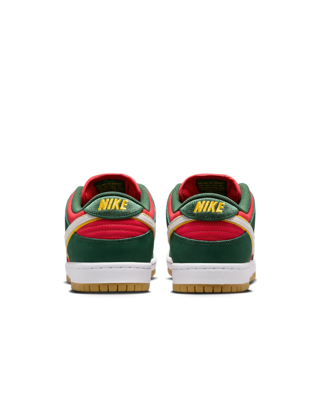 Nike SB Dunk Low. Fir and Fire Red